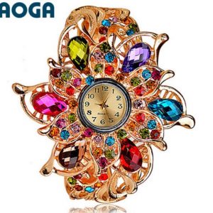 Часы с разноцветными камешками AOGA
