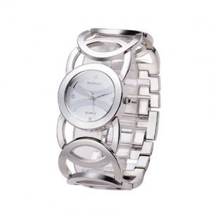Часы с сетевым браслетом серебряные